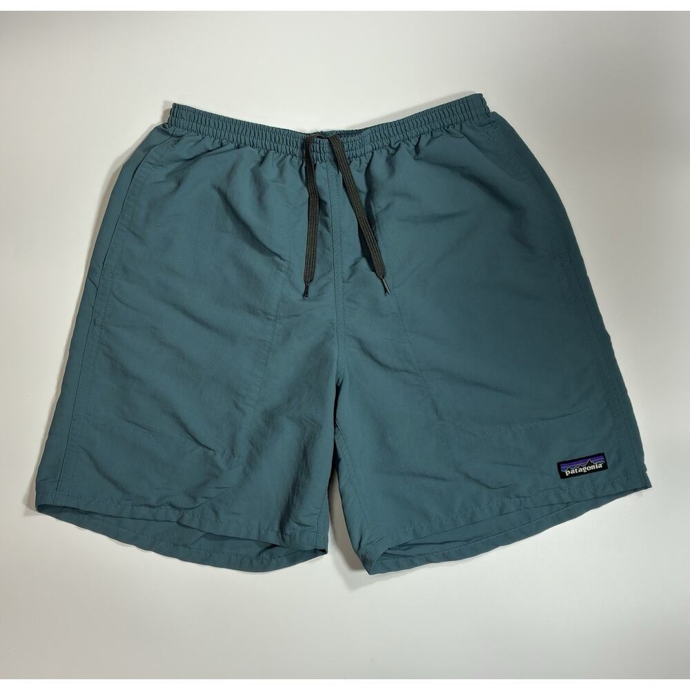 Patagonia Men’s Swim Trunks Shorts Teal Blue Size Small Elastic Waist